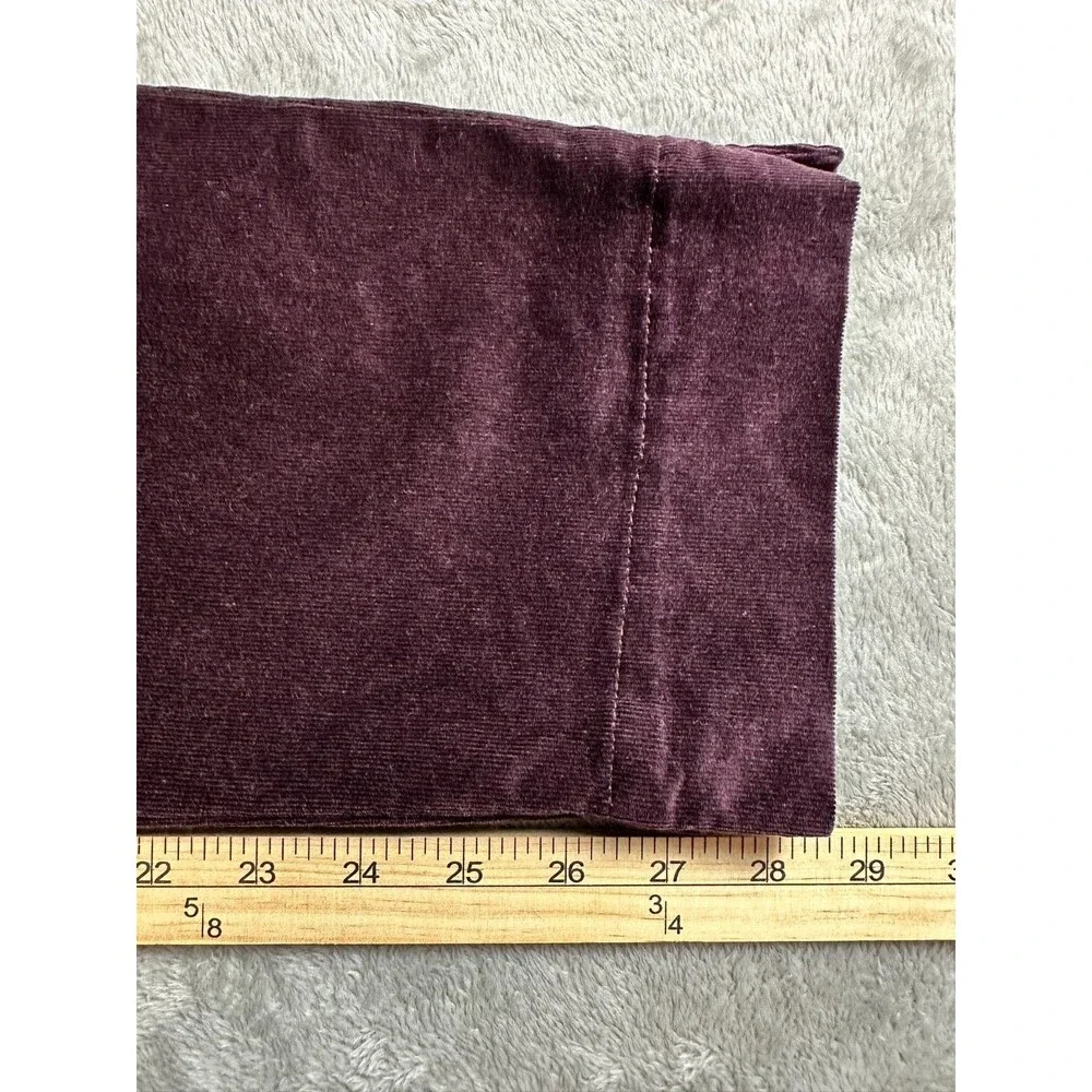 J. Jill Corduroy‎ Pants Women’s Size 8 Wine Burgundy Elevated Basics Classic